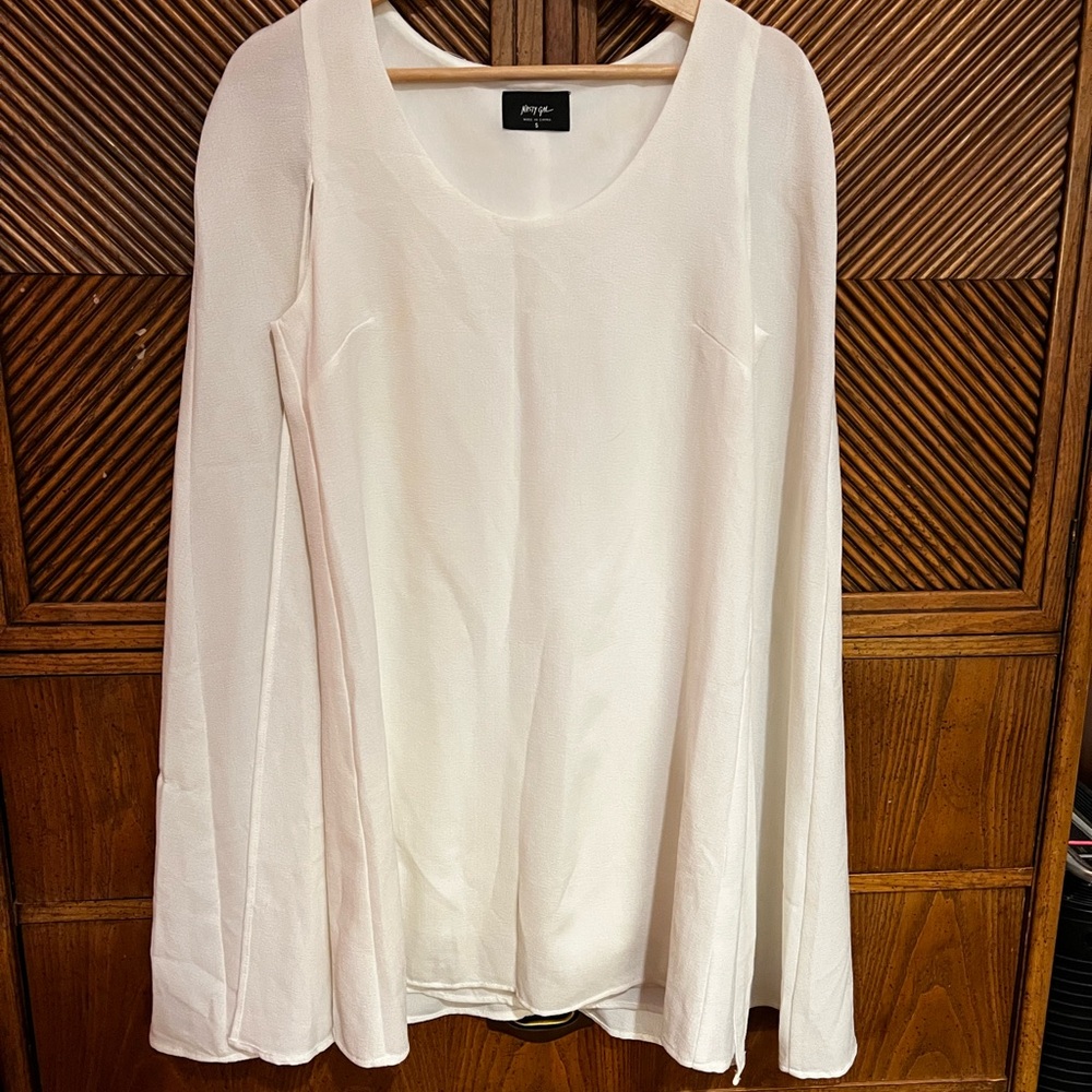 Nasty Gal White Cape minidress